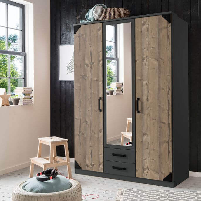 Armoire adulte contemporaine 135 cm Xena